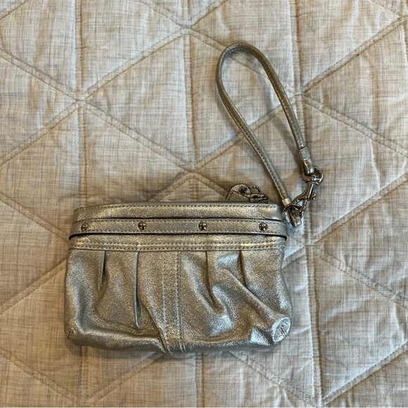 Silver coach wristlet - Picture 2 of 7
